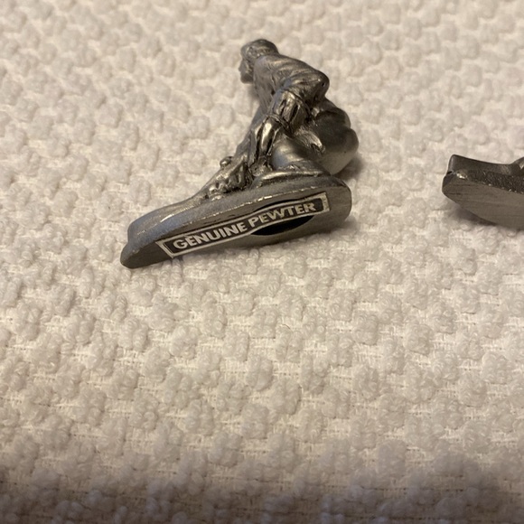 Pewter hockey players 1990 by Sanford White set of three - Picture 5 of 8